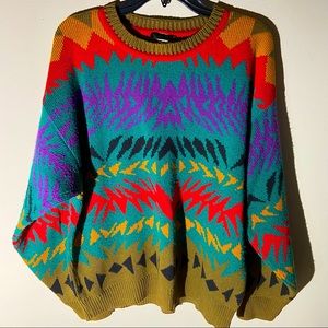 Vintage James River Traders Patterned Cable Knit Sweater